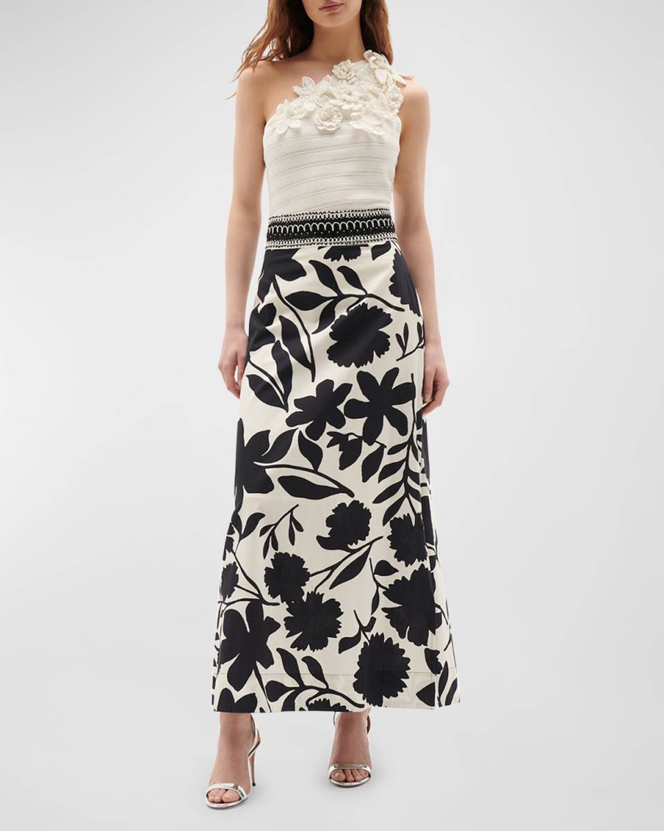 Cressida Beaded A-Line Maxi Skirt