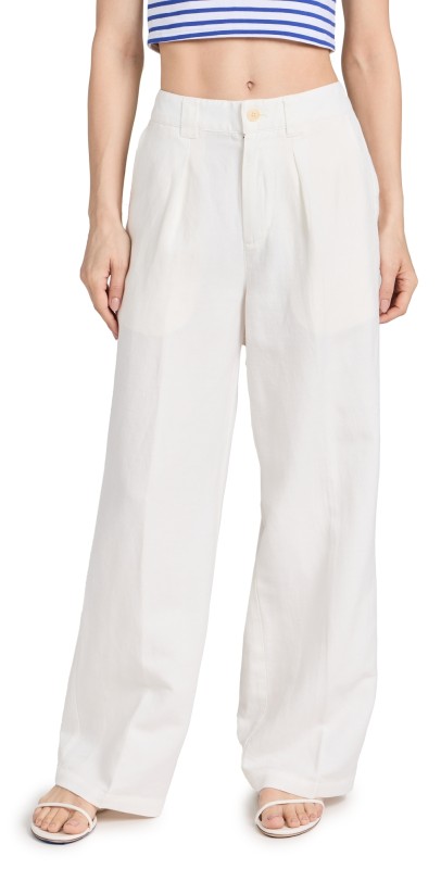 Alex Mill Madeline Pleat Twill Trouser Ecru