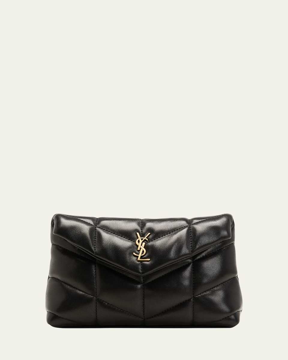 Lou Puffer YSL Pouch in Quilted Leather