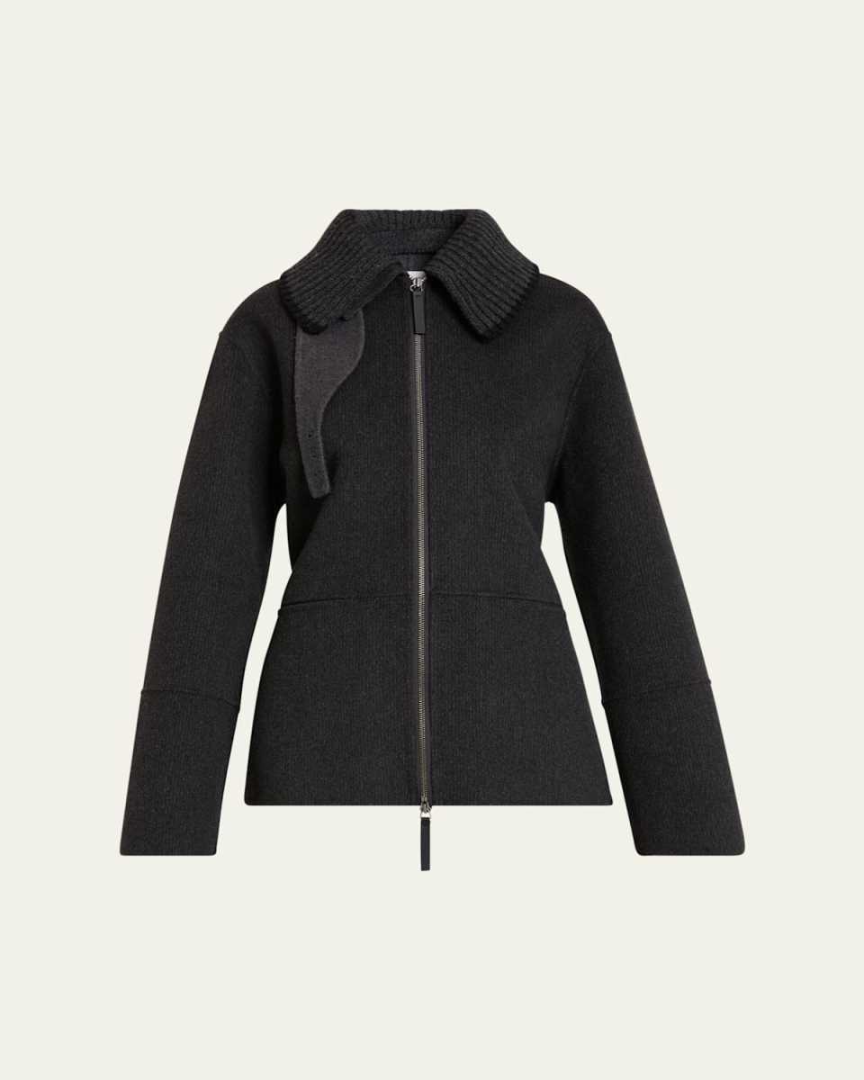 Poppy Wool-Cashmere Zip Jacket