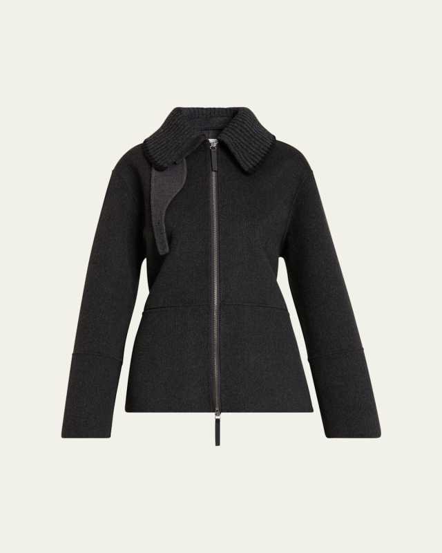Poppy Wool-Cashmere Zip Jacket
