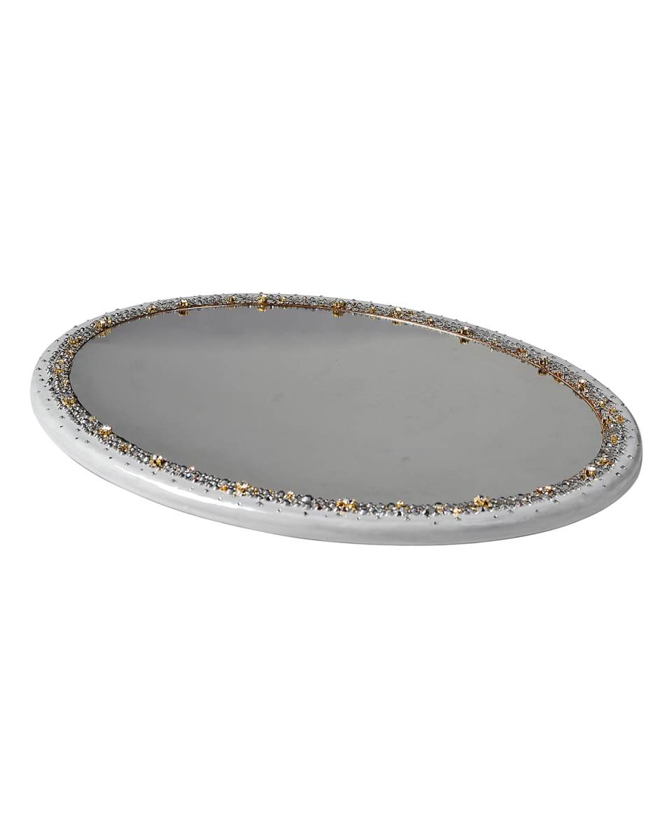 Duchess Oval Mirrored Vanity Tray