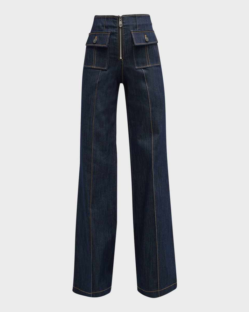 Azure Wide-Legs Denim Pants