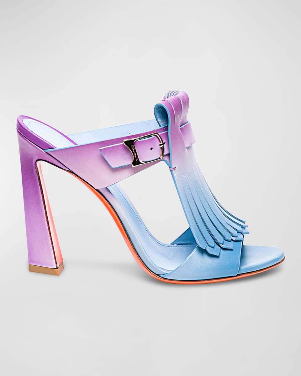 Afridite Ombre Kiltie Mule Sandals