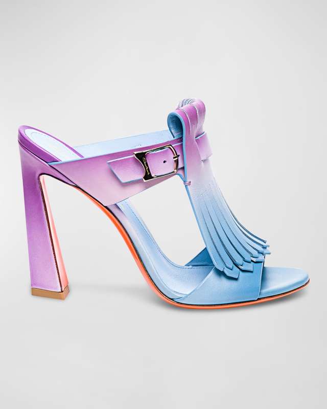Afridite Ombre Kiltie Mule Sandals