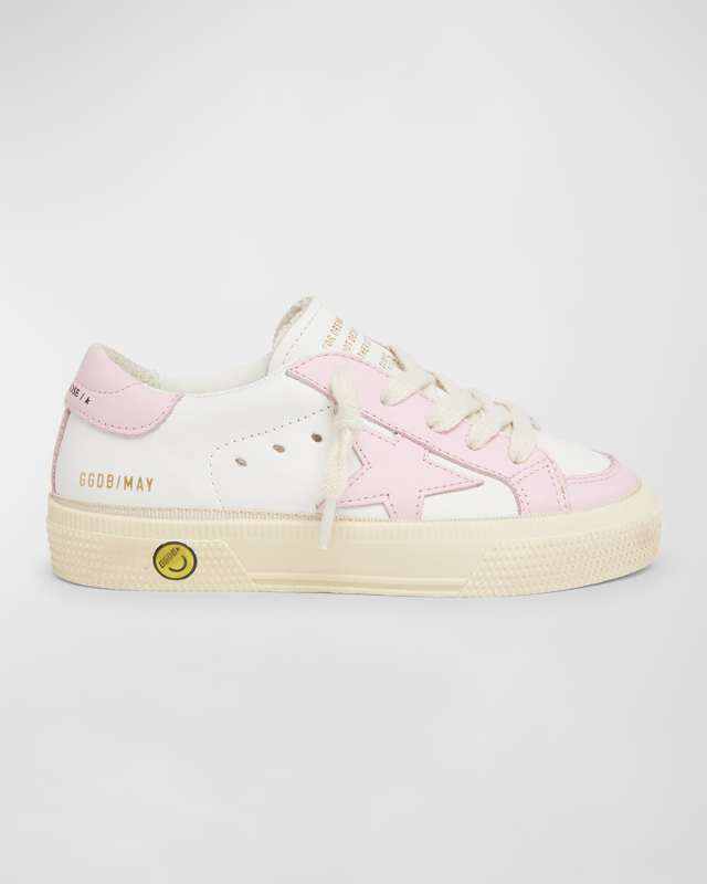 Girl's May Leather Star Sneakers, Toddler/Kids