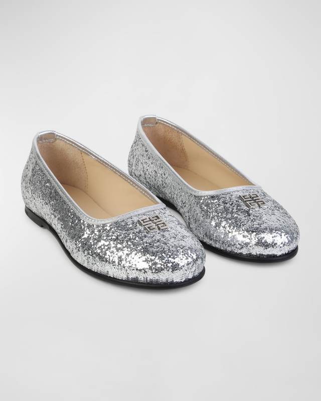 Girl's Ballerina Flats W/ Logo Plate, Kids
