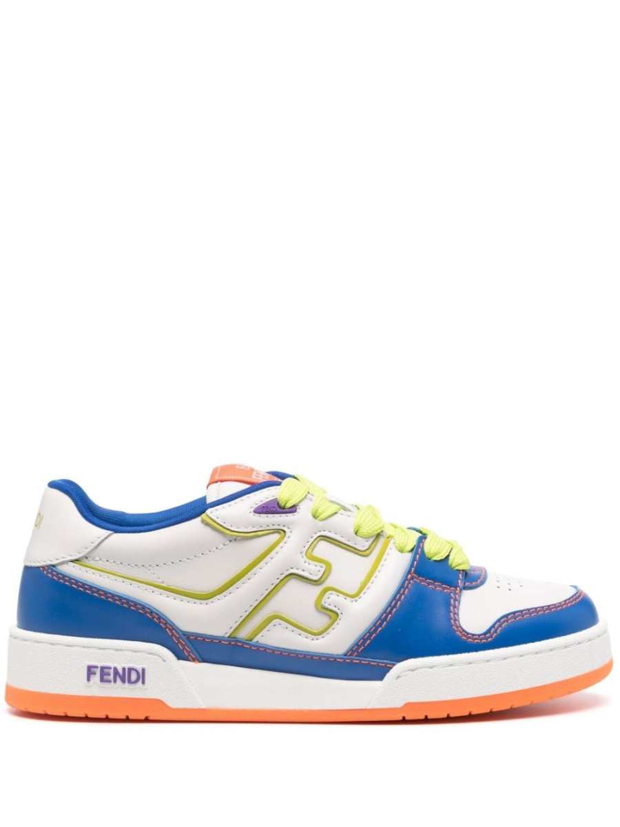 Match leather sneakers