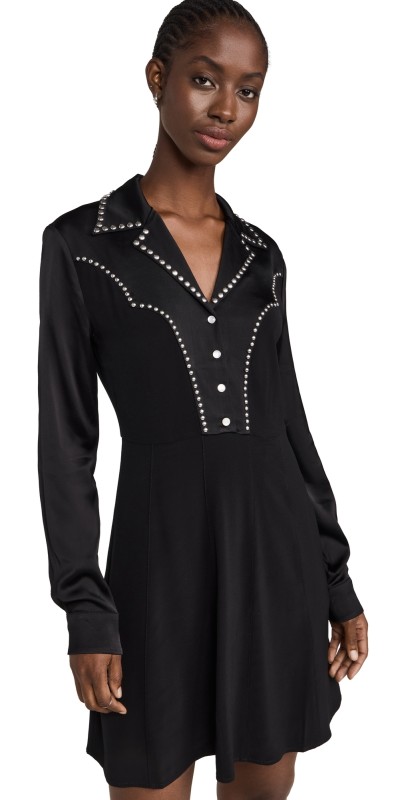 RE/DONE Short Western Yoke Dress Black