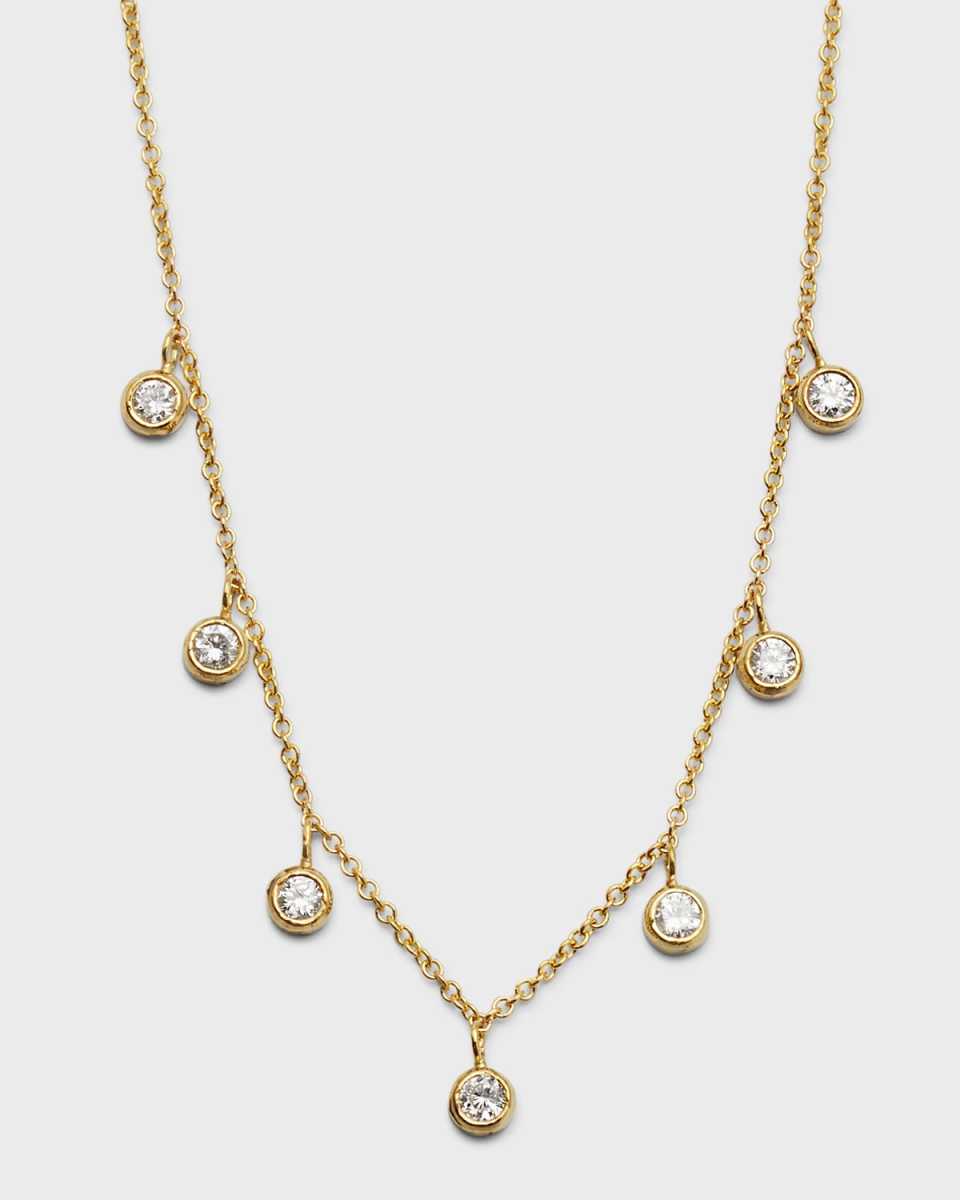 Mini 7-Bezel Dangle Necklace