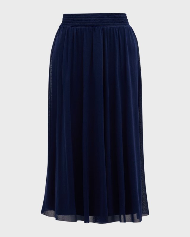 A-Line Tulle Midi Skirt