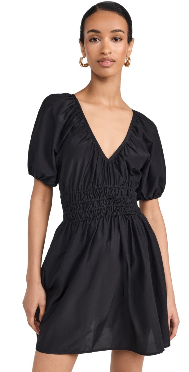 FAITHFULL THE BRAND Salone Mini Dress Black