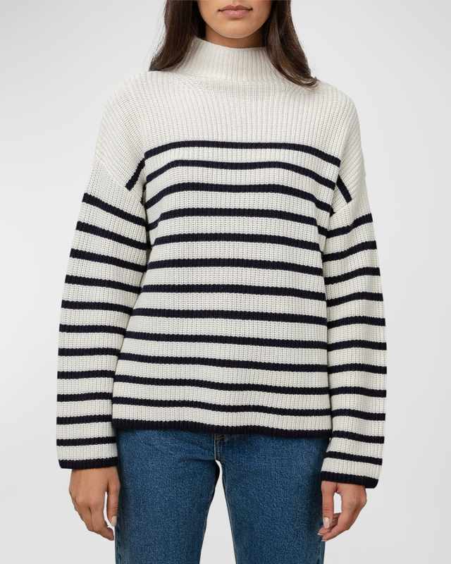 Claudia Turtleneck Striped Sweater