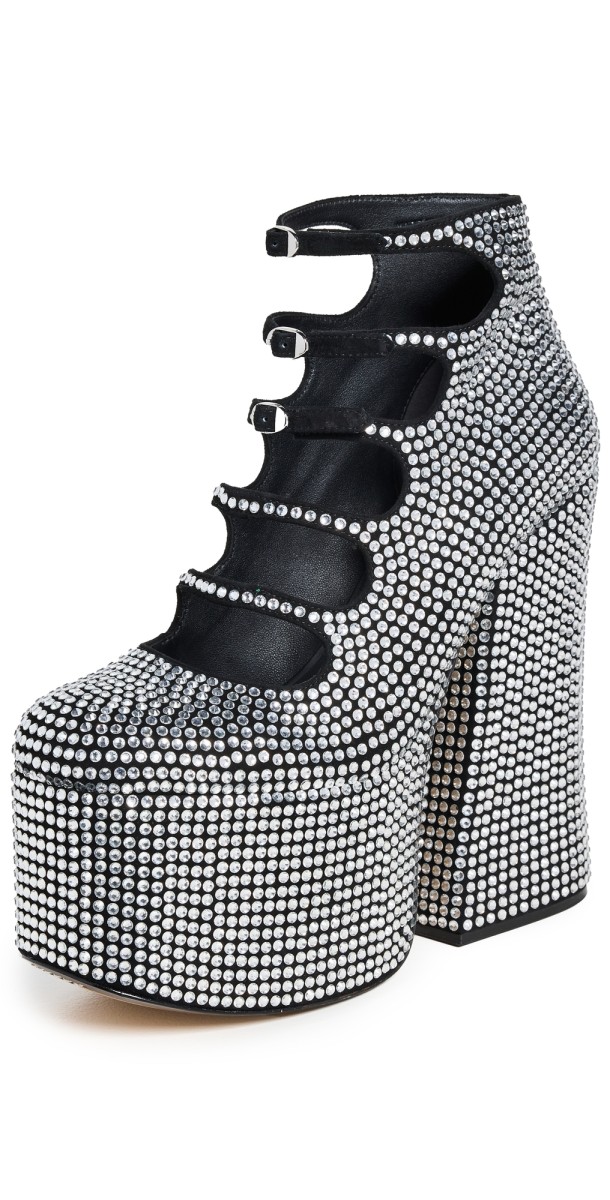 Marc Jacobs Kiki Rhinestone Ankle Boots Black/Crystal