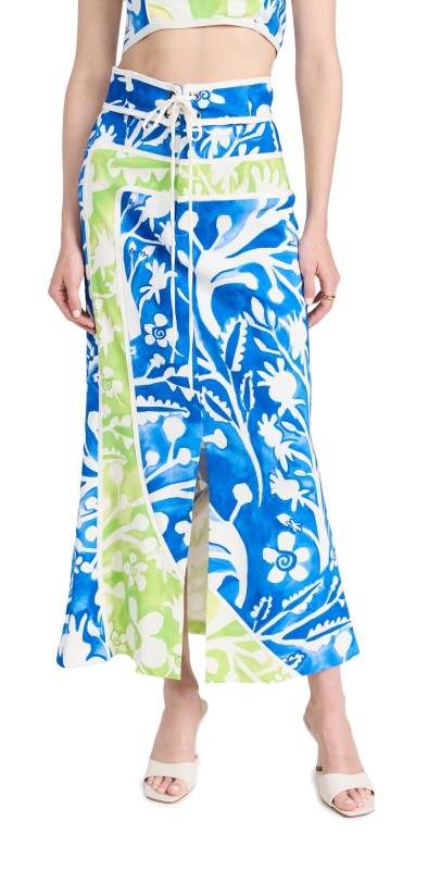 Rosie Assoulin O'Delia Maxi Skirt Marine Blue