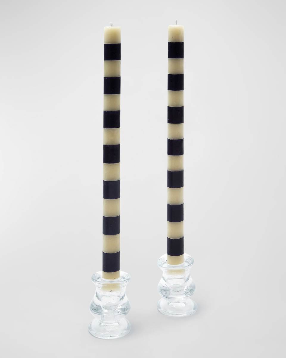 Bands Dinner Candles, Set of 2