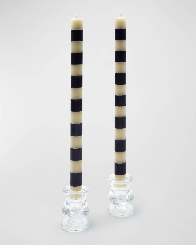 Bands Dinner Candles, Set of 2