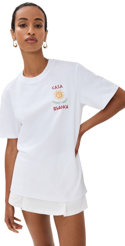 Casablanca Le Temple Du Savoir Printed Tee Le Temple Du Savoir