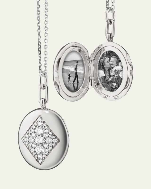 Charlotte Sterling Silver Locket Necklace