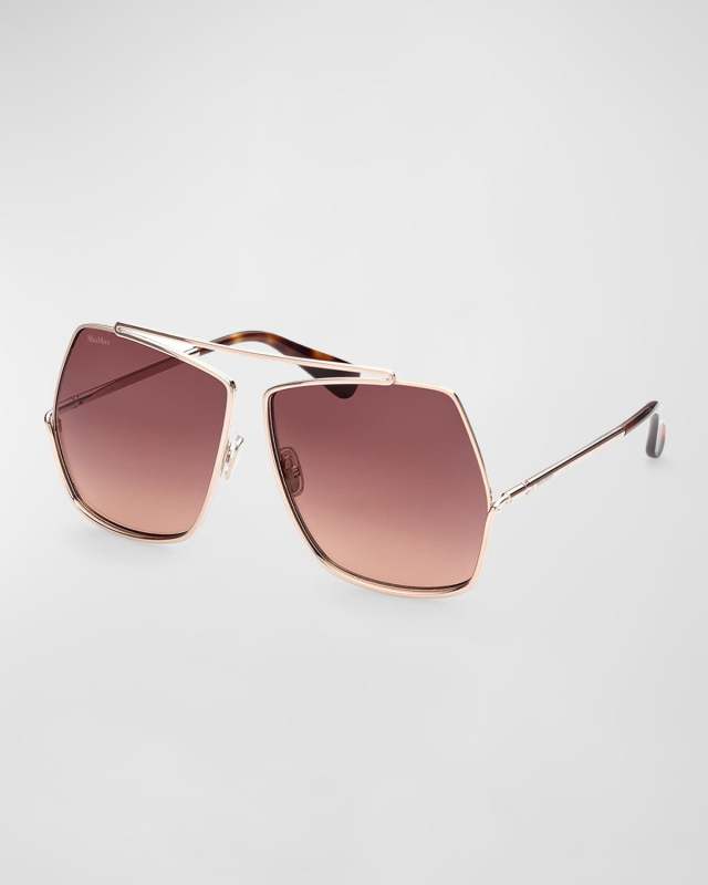 Elsa Photochromic Geometric Square Metal Sunglasses