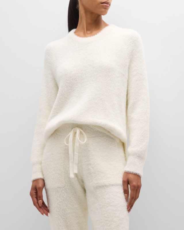 Crewneck Feather Knit Sweat