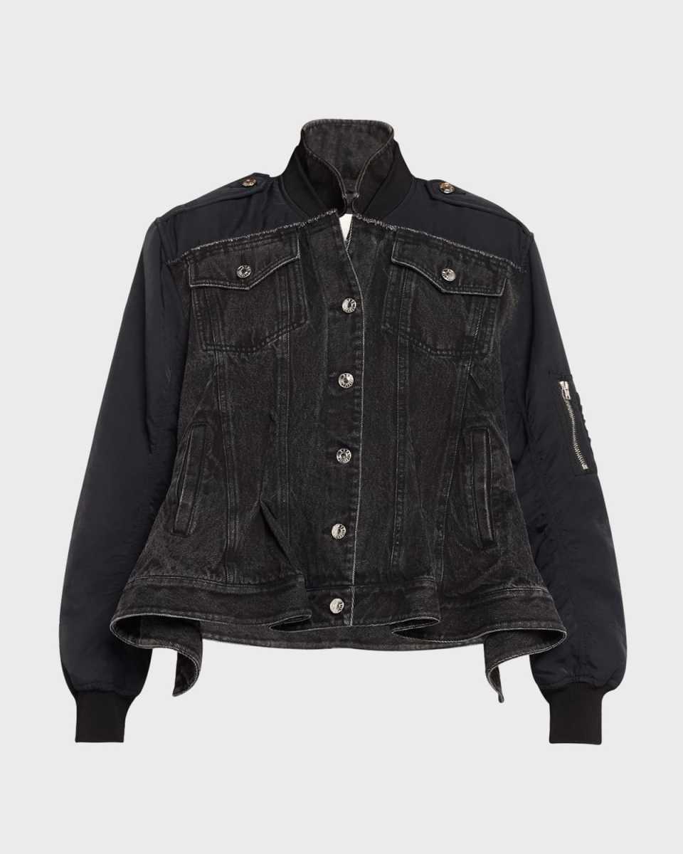 Combo Denim Flight Jacket
