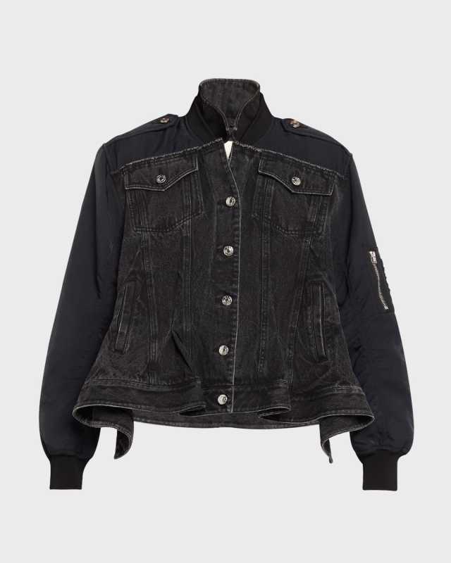 Combo Denim Flight Jacket