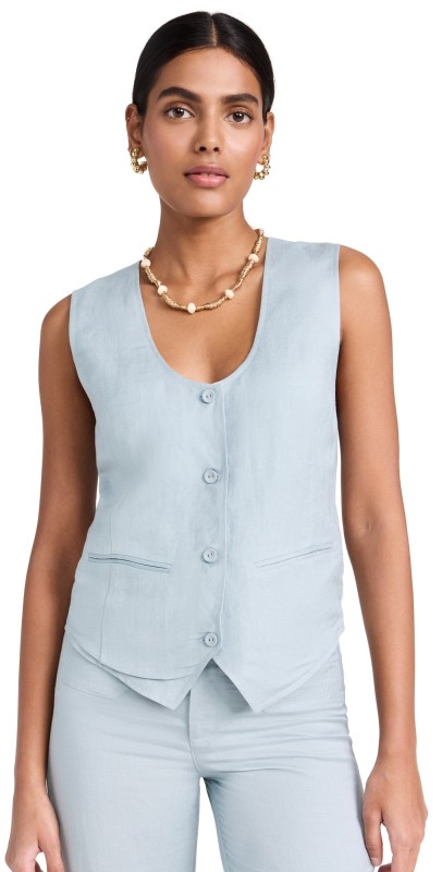 Rolla's Soho Linen Vest Fog
