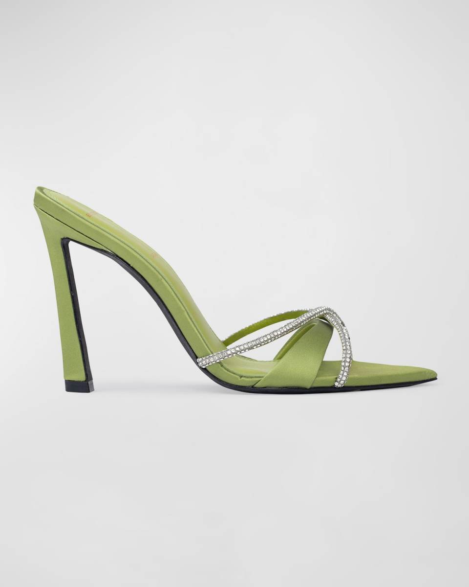 Sienna Crystal Crisscross Mule Sandals