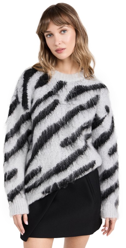 Line & Dot Luisa Sweater Grey and Black