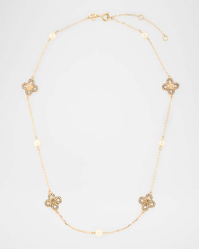 Kira Clover Pearl Necklace