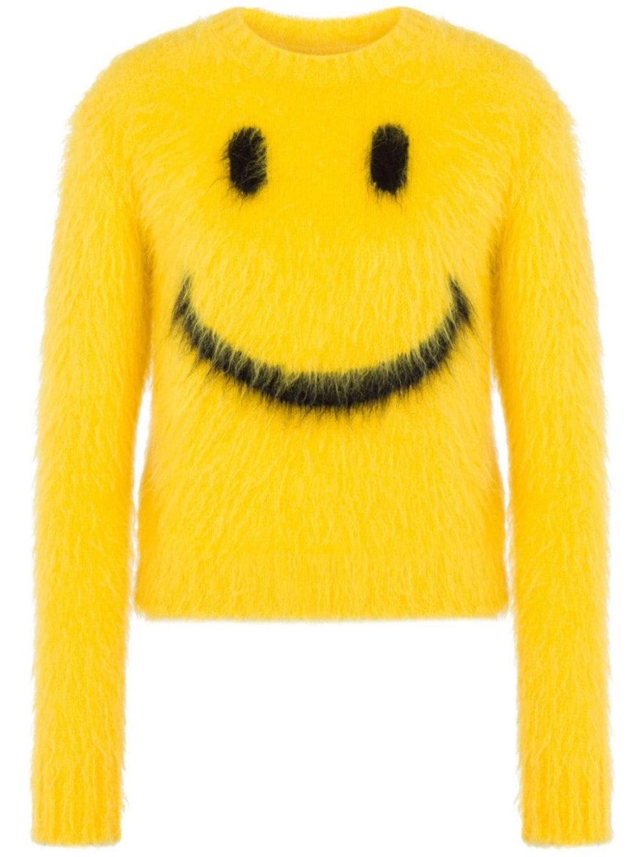 intarsia-knit smile jumper