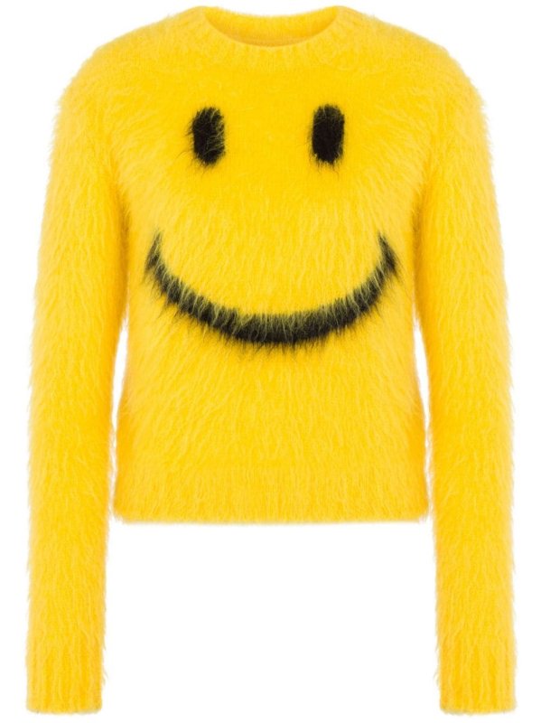 intarsia-knit smile jumper
