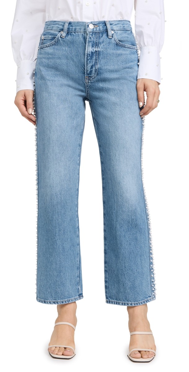 FRAME Pearl Atelier Le Jane Crop Jeans Daylight Pearl