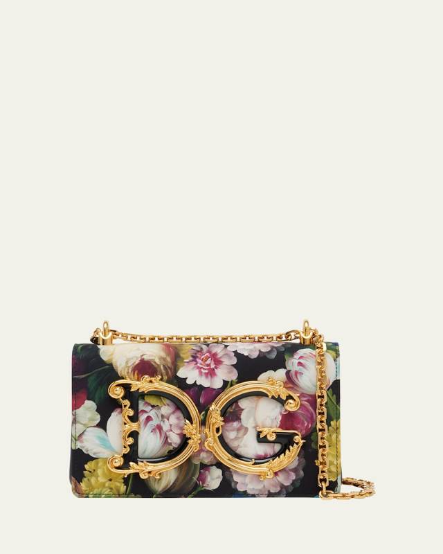 DG Girls Medium Floral-Print Shoulder Bag
