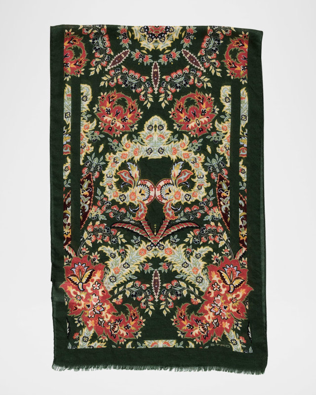 Tosca Floral Wool-Blend Scarf