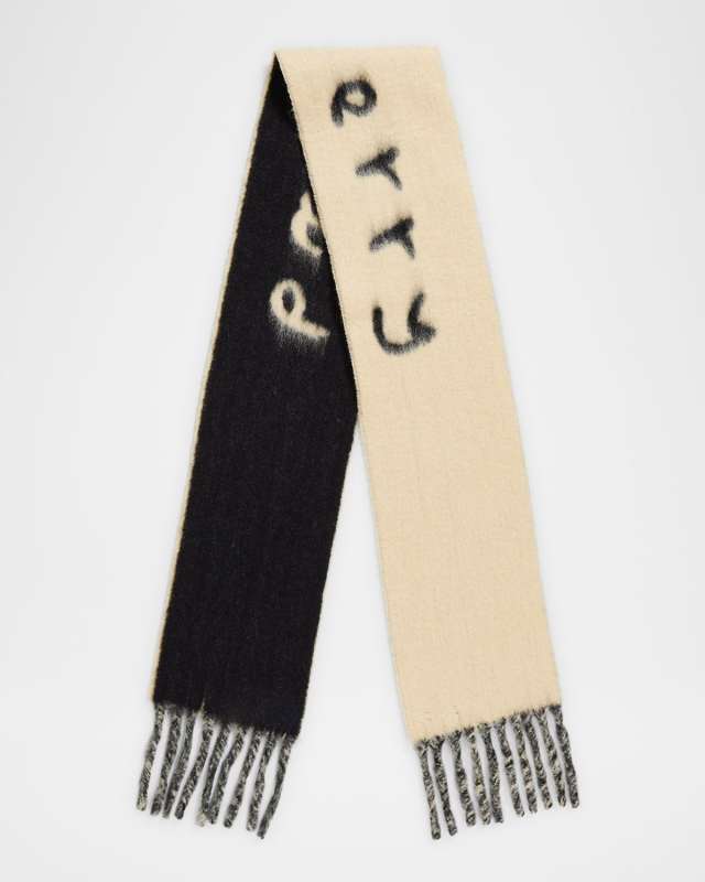Reversible Jaquard Logo-Print Scarf