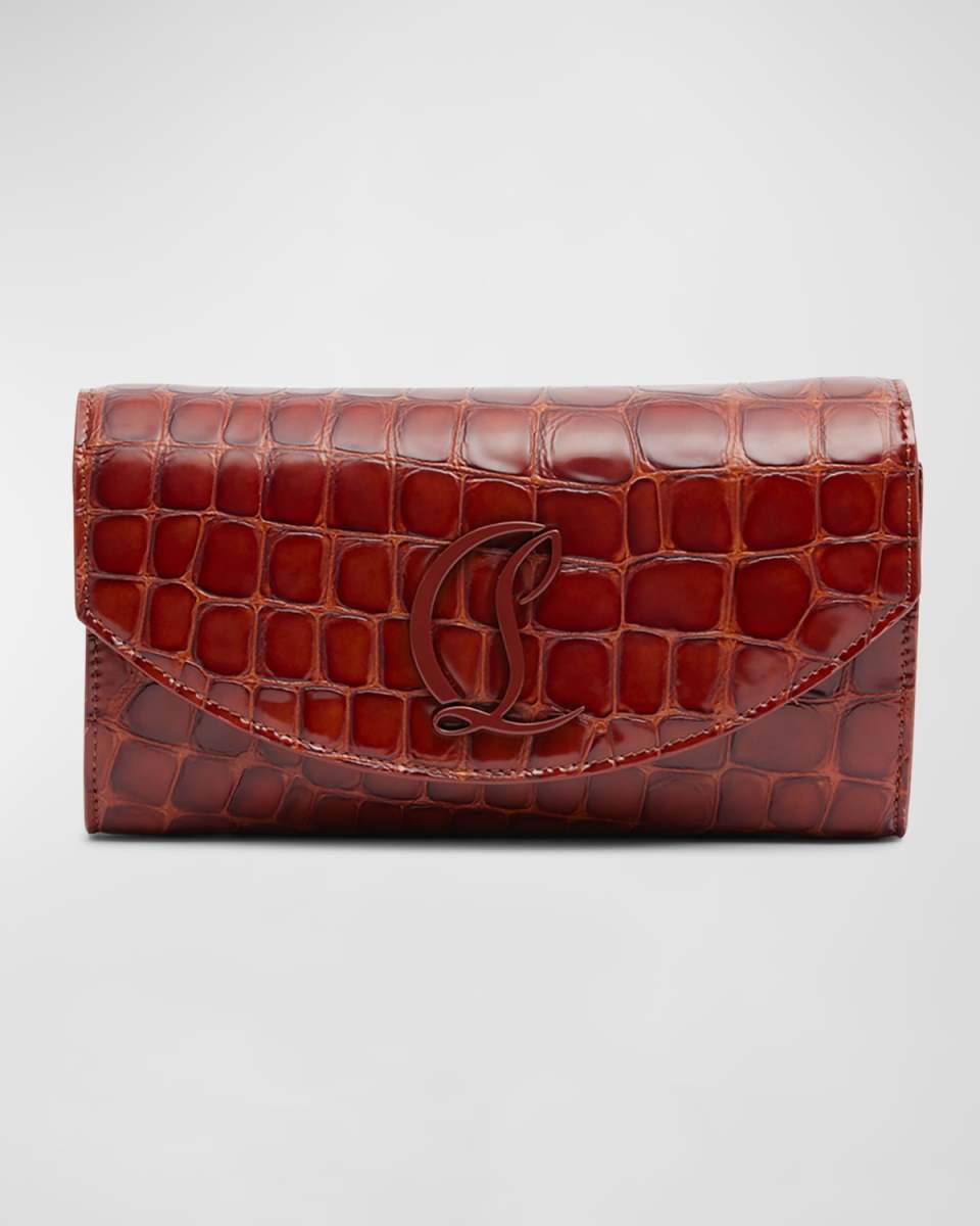 Loubi54 Wallet on Chain in Alligator Embossed Leather