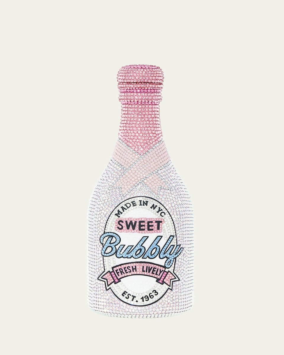Sweet Bubbly Champagne Crystal Clutch Bag