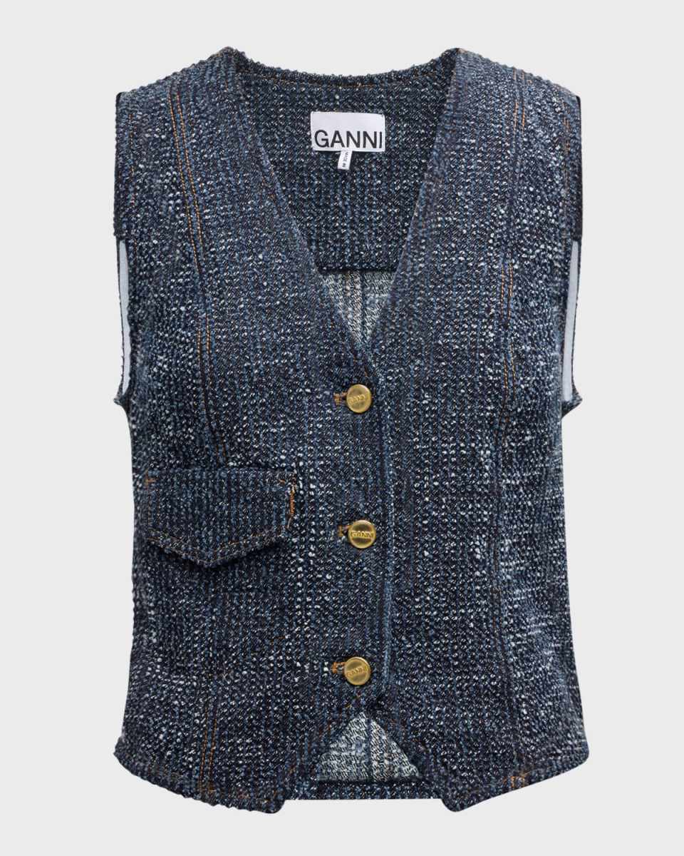 Sparkly Denim Vest