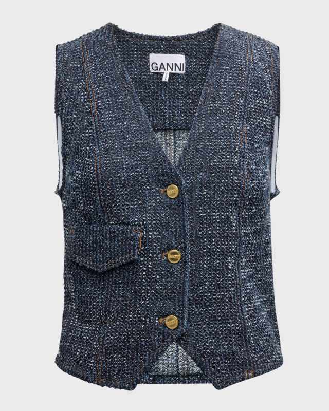 Sparkly Denim Vest