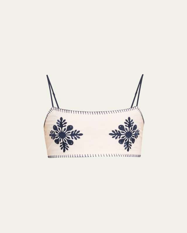 Yolanda Embroidered Crop Top