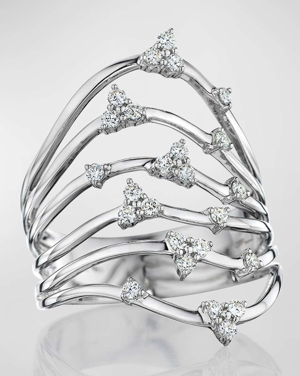 18K Luminus White Gold Diamond Ring