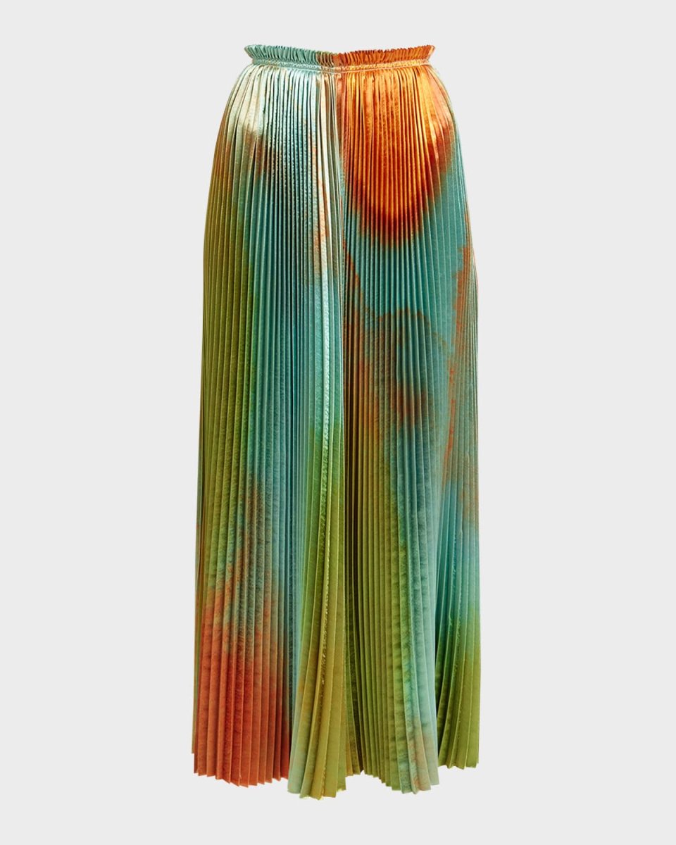 Giada Pleated Ombré Midi Skirt