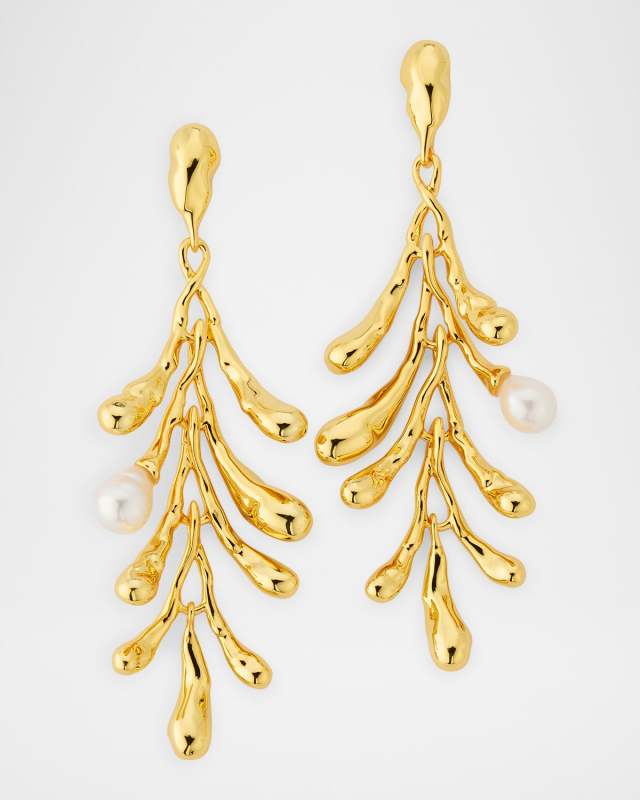 Perla Freshwater Pearl Cascading Earrings