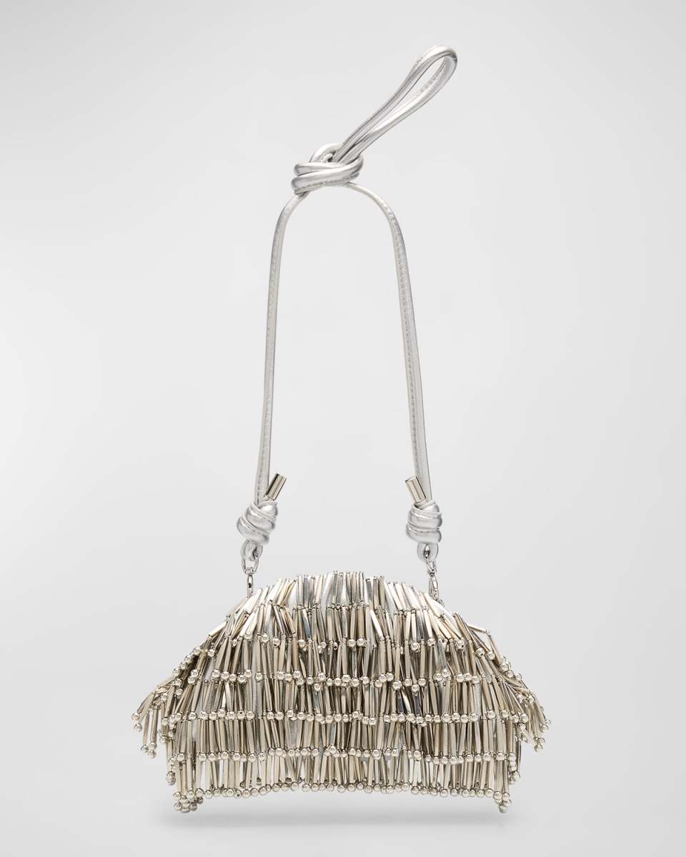 Jaala Nano Fringe Embellished Clutch Bag
