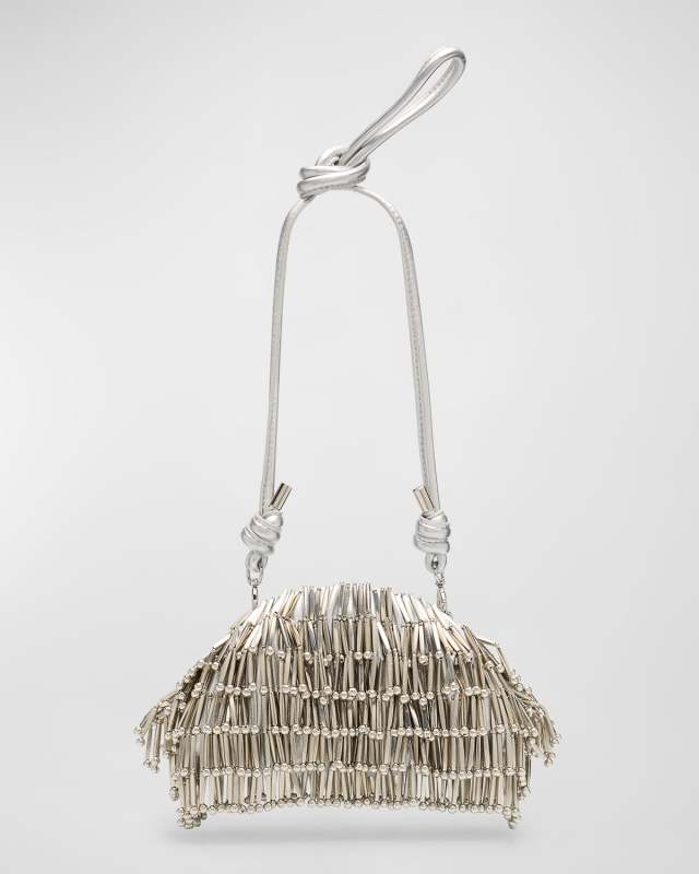 Jaala Nano Fringe Embellished Clutch Bag