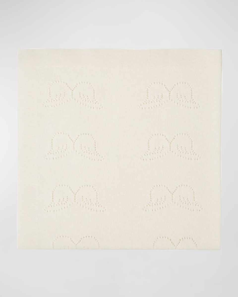 Kid's Pointelle Angel Wings Cashmere Blanket