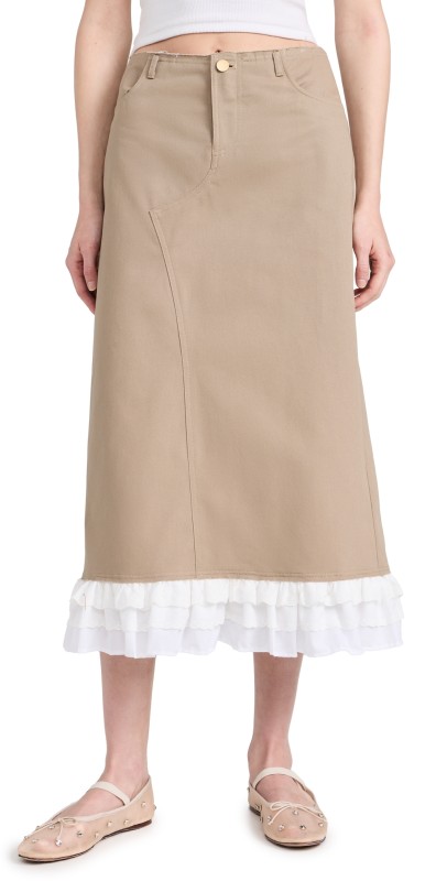 Sandy Liang Tristen Skirt Taupe