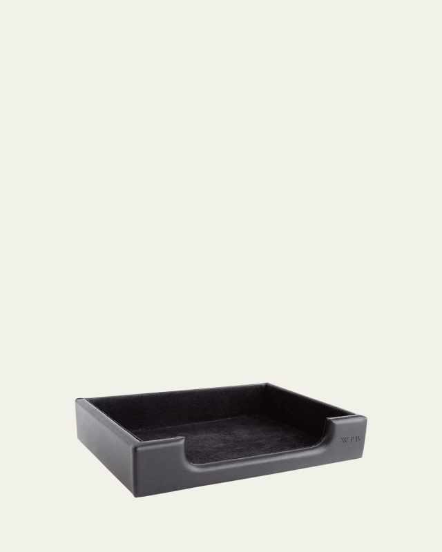 Personalized Leather Note Desk Tray